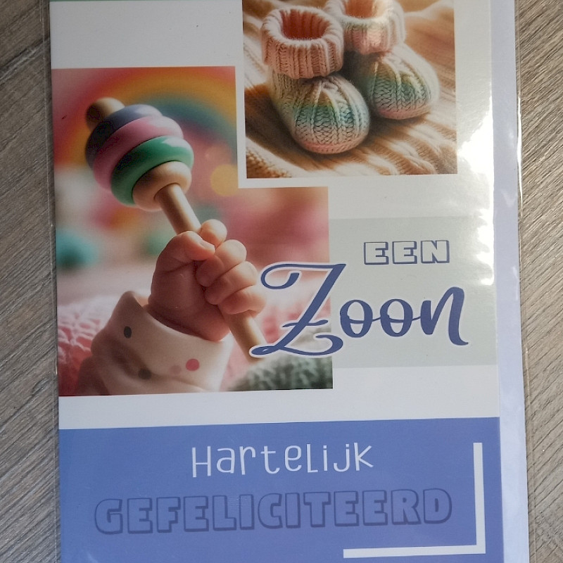 Wenskaarten geboorte zoon nr 15