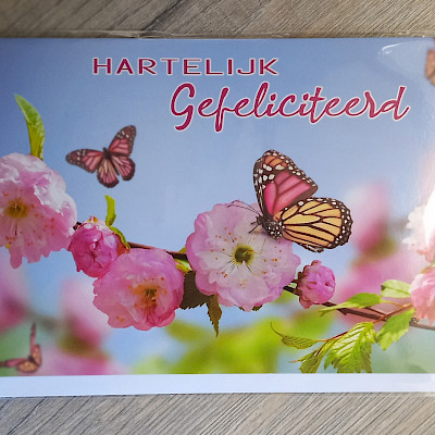 Wenskaart hartelijk gefeliciteerd 30