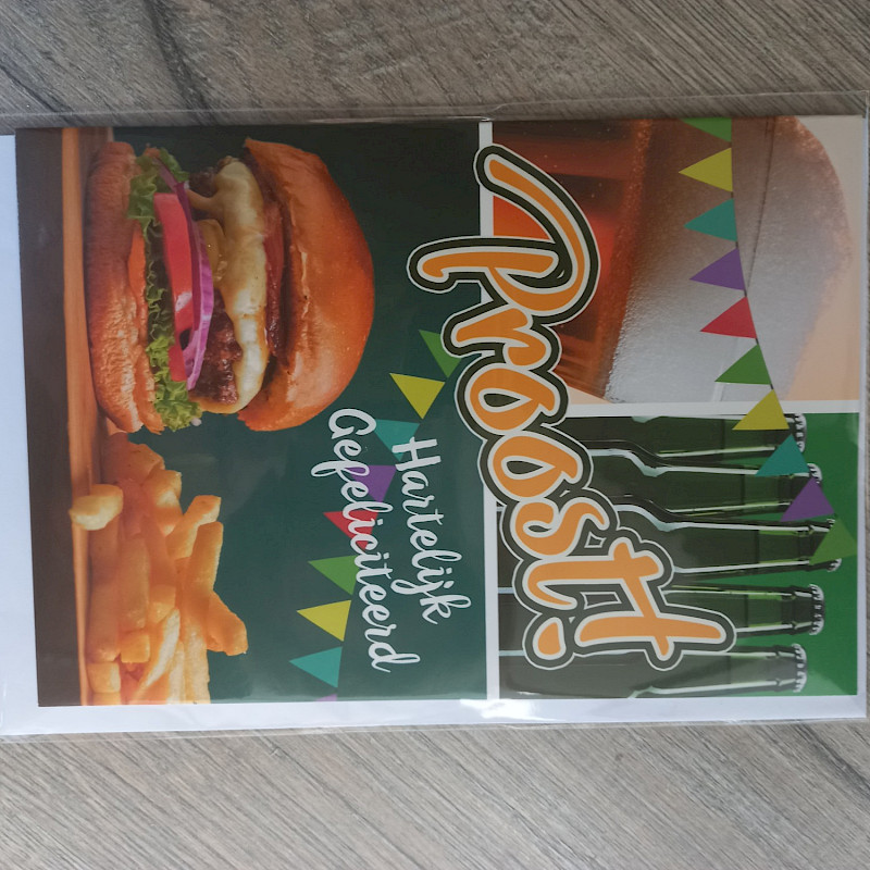Wenskaart gefeliciteerd nr 35