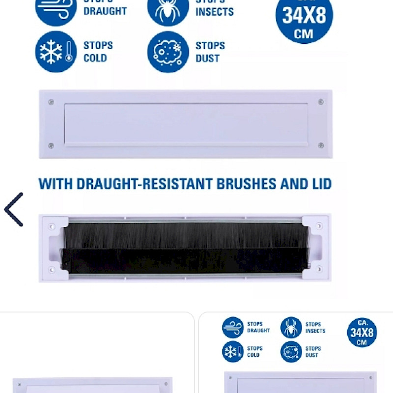 Binnen brievenbus met borstel
